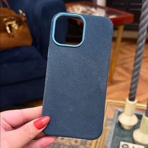 Luriax Suede Blue iPhone 13 Pro Max Case